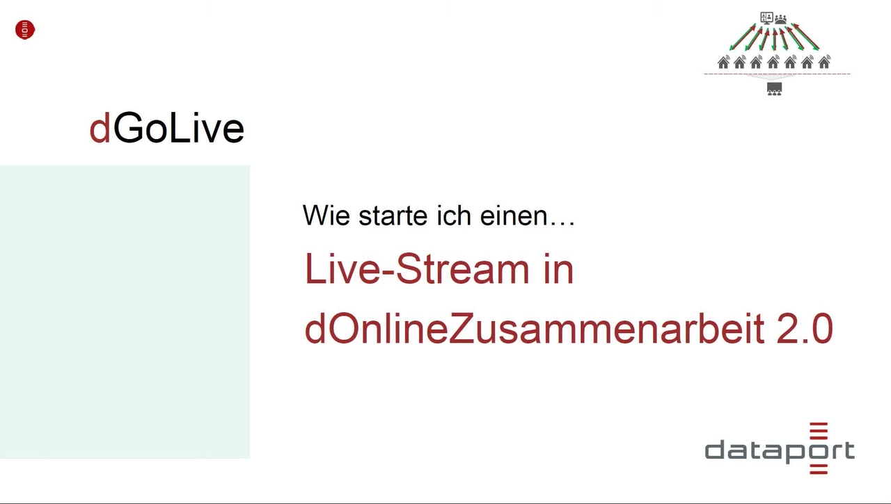dGolive - Live-Stream in dOnlineZusammenarbeit 2.0 starten
