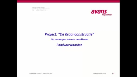 Thumbnail for Randvoorwaarden aan het project De Kraan