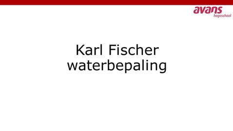 Thumbnail for Karl Fisher waterbepaling