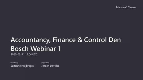 Thumbnail for Accountancy, Finance &amp; Control Avans Den Bosch online open avond