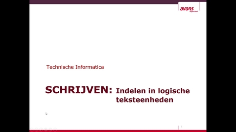 Thumbnail for P&amp;OC - Schrijven: logische teksteenheden