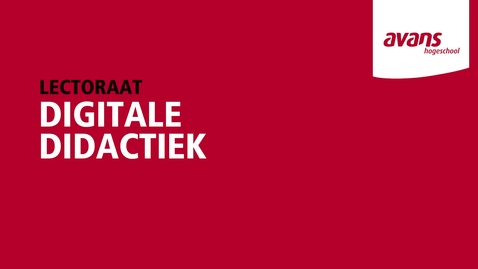 Thumbnail for Lectoraat Digitale Didactiek