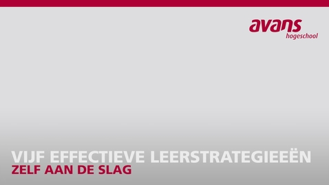 Thumbnail for KennisClip 2 - Vijf effectieve leerstrategieeen