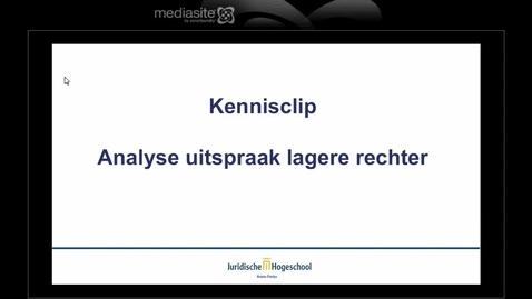 Thumbnail for Analyseren van een uitspraak van een lagere rechter 1