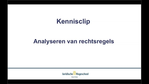 Thumbnail for Analyseren van rechtsregels 2