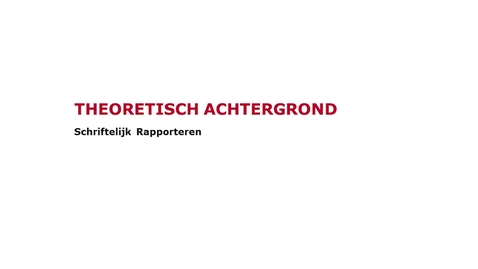 Thumbnail for Het schrijven van een theoretische achtergrond