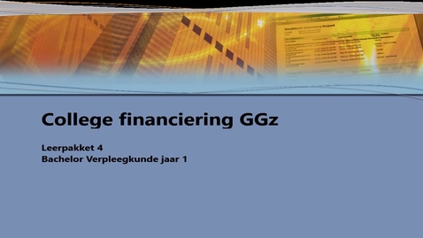 Thumbnail for College Financiering GGz