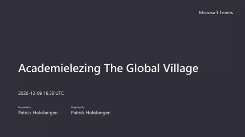 Thumbnail for Academielezing The Global Village