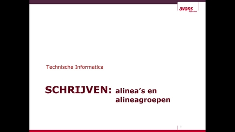 Thumbnail for P&amp;OC - Schrijven: alinea's en alineagroepen