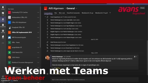 Thumbnail for Team beheer