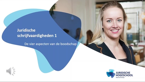 Thumbnail for Kennisclip JSV1 - aspecten boodschap