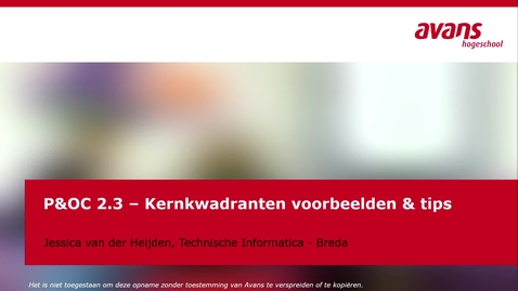 Thumbnail for P&amp;OC2.3 - kernkwadranten voorbeelden &amp; tips