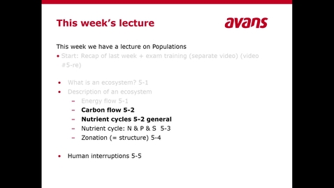 Thumbnail for Ecology lecture 5 Ecosystems- 5-2 Carbon flow