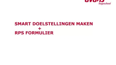 Thumbnail for SMART doelstellingen maken en RPS formulier