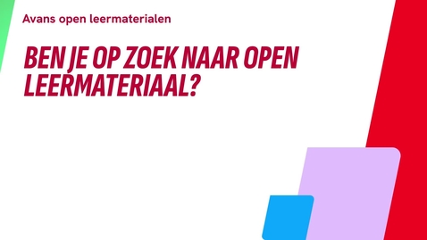 Thumbnail for Open leermateriaal vinden