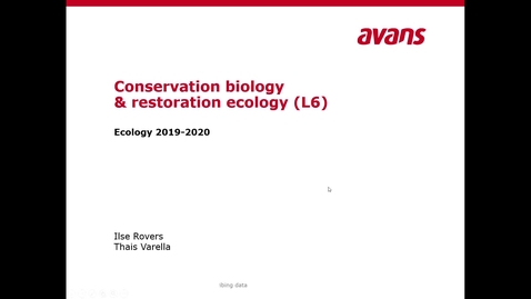 Thumbnail for Ecology Lecture 6: conservation and restoration - recap