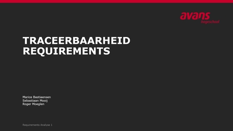 Thumbnail for Traceerbaarheid van requirements