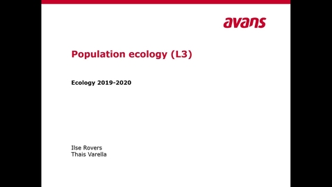 Thumbnail for Ecology Lecture 3 Populations, video 3-4 regulation and sudden changes
