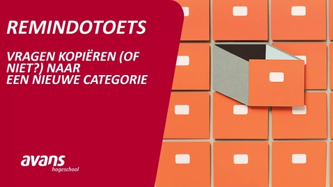 Thumbnail for RemindoToets  - vragen kopieren of niet?