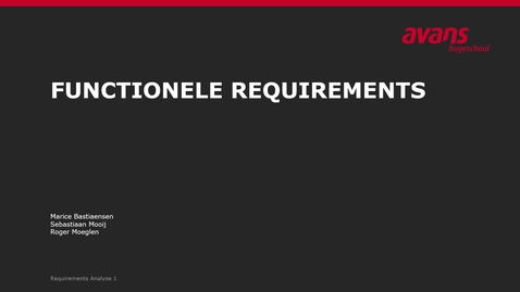 Thumbnail for Software (functionele) requirements