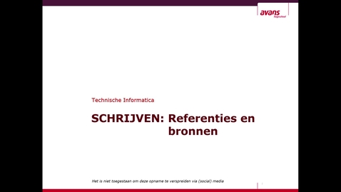 Thumbnail for P&amp;OC - Schrijven: Referenties en bronnen