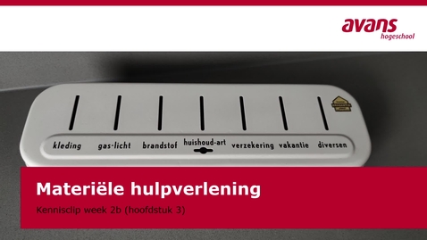 Thumbnail for Kennisclip Materiële hulpverlening hoofdstuk 3