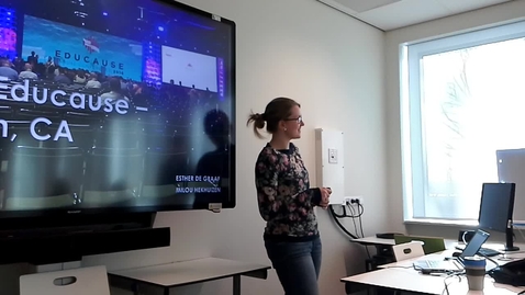 Thumbnail for Presentatie Milou en Esther over bezoek Educause congres in 2016