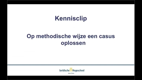 Thumbnail for Methodisch casusoplossen 1