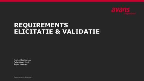 Thumbnail for 2 Activiteiten - intro Elicitatie Validatie