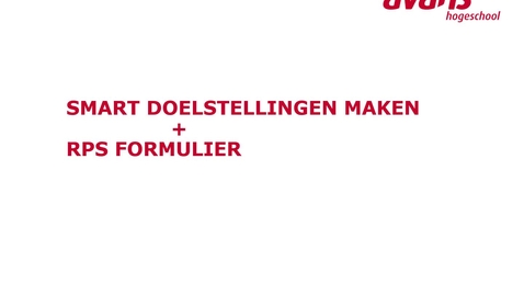 Thumbnail for doelstellingen maken en rps formulier