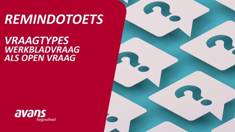 Thumbnail for RemindoToets: de werkbladvraag als open vraag