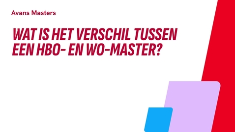 Thumbnail for Wat is het verschil tussen een hbo- en wo-master?