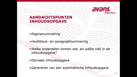 Thumbnail for Aandachtspunten inhoudsopgave zakelijk verslag Avans ADGO 2022