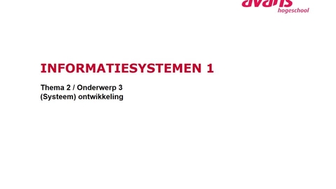 Thumbnail for Thema 2.3 systeemontwikkeling