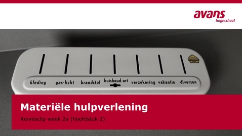 Thumbnail for Kennisclip materiële hulpverlening hoofdstuk 2