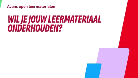 Thumbnail for Open leermateriaal onderhouden