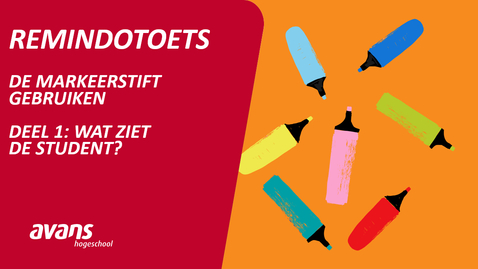 Thumbnail for RemindoToets: markeerstift wat ziet de student