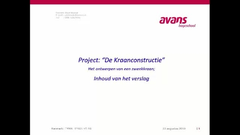 Thumbnail for Inhoud dossier individueel project De Kraan