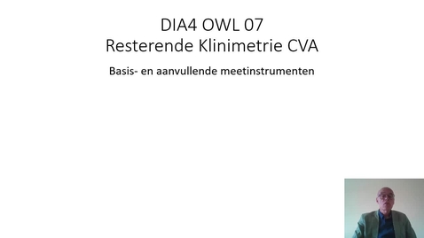 Thumbnail for DIA4 OWL 7 resterende klinimetrie CVA