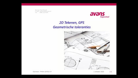 Thumbnail for Video College &quot;Geometrische toleranties&quot;