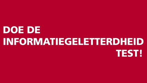 Thumbnail for De Informatiegeletterdheidtest