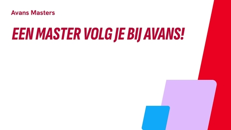 Thumbnail for Een Master Volg Je Bij Avans!