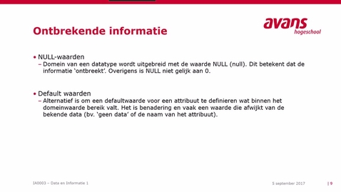 Thumbnail for Relationeel databasemodel (part 2b) - Ontbrekende Informatie - Clipped - Quiz