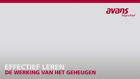 Thumbnail for Kennisclip 1 - Effectief leren: de werking van het geheugen