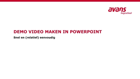 Thumbnail for Video's maken met Powerpoint