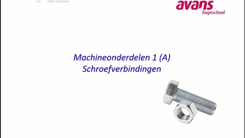 Thumbnail for Video Schroefverbindingen