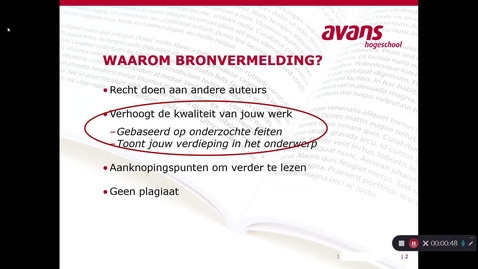 Thumbnail for Correcte bronvermelding in verslagen Avans ABI 2021