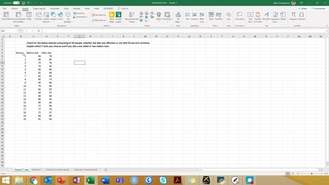 Thumbnail for Statistics wk 6 - Paired T-test
