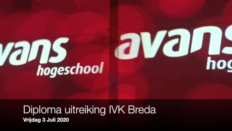 Thumbnail for Diploma uitreiking Avans Breda IVK 2020
