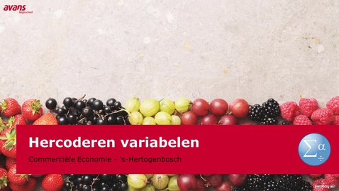 Thumbnail for Databewerkingen: hercoderen variabelen